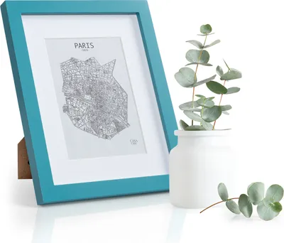 Produktbild von Casa Chic Bilderrahmen aus Holz, Bilderrahmen für Collage, Echtglas Fotorahmen 28x23 cm Groß, Rahmen Stehende oder für die Wand, Vertikal und Horizontal Gebrauch, Großer Passepartout