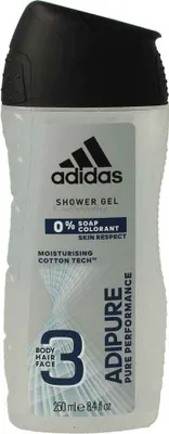 Produktbild von Adidas Adipure 2in1 (Body Hair Face) Shower Gel 250 ml