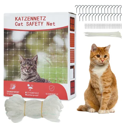 Produktbild von Jiubiaz Katzennetz Sonstiges Katzenzubehör Katzenschutznetz Balkonnetz Katzen-Vogelnetzen Vogelschutz 3x8m