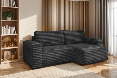 Produktbild von Kaiser Möbel Bohoo Ecksofa L-from Dunkelgrau Rechts stoff Velo
