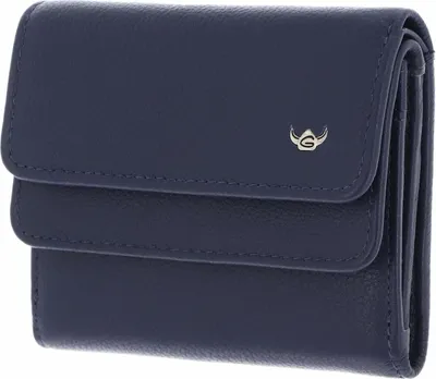 Produktbild von Golden Head Geldbörse Madrid RFID Protect Billfold Coin Wallet With Front Flap Snap Closure Blue dunkelblau