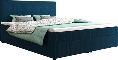Produktbild von Doppelbett 160x200 mit Stauraum STIG 6 - blau