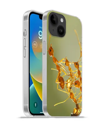 Produktbild von MuchoWow® Handyhülle Schutzhülle Hülle für Apple iPhone 14 - Softcase Ameisen - Orange - Tiere Silikon Softcase Handy Hülle - Mobiltelefonhülle