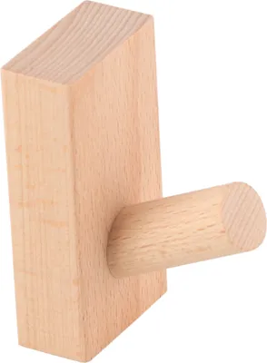 Produktbild von Hölzerne Wandhaken Vintage Einzelhaken Natürlicher hölzerner Kleiderhaken Wandhaken für Zuhause