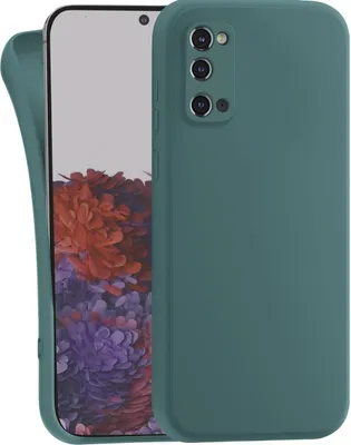 Produktbild von Hülle für Samsung Galaxy S20 - Handyhülle mit Kameraschutz Cover aus Silikon in Olivgrün