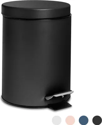 Produktbild von Harbour Housewares Harbor Haushalt 3 Liter Badezimmer Treteimer mit Inneneimer - Matte Black