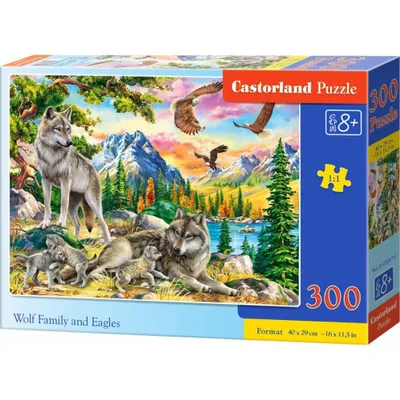 Zdjęcie produktu dla Puzzle 300 Wolf Family And Eagles B-030514