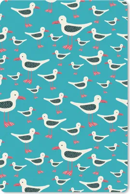 Produktbild von MuchoWow® Mauspad Mousepad Retro - Möwe - Schnittmuster - Kind 18x27 cm - Mousepads - Maus Mat - Pad - Mausunterlage