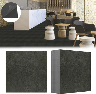 Zdjęcie produktu dla UISEBRT 54 sztuki podłóg winylowych 30 x 30 cm DIY samoprzylepna wodoodporna podłoga PCV, podłoga drewniana 3D, ok. 5m² - ciemnoszara