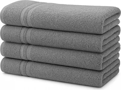 Produktbild von 4er-Set Handtücher 50x100cm  Anthrazit100% Baumwolle 450g/m² extra saugfähig