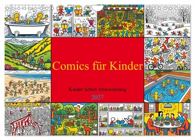 Produktbild von Comics für Kinder. Kinder lieben Abwechslung (Wandkalender 2027 DIN A4 quer), CALVENDO Monatskalender