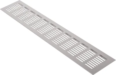 Produktbild von Aluminium Lüftungsgitter 80x480mm Silber Stebblech gerade Lochung Heizungsdeckel