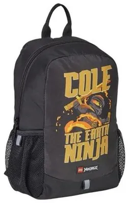 Batoh, stredná veľkosť, LEGO "Ninjago Cole", čierny, vzorovaný