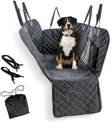 Image de Housse de siège pour chien universelle, antidérapante et imperméable, avec poche latérale