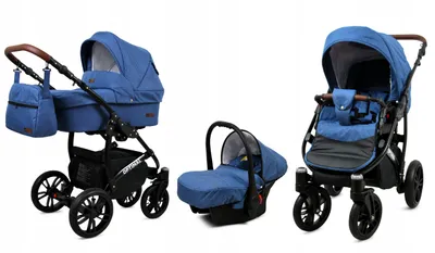 Obrázek produktu pro BabyLux® Optimal | Kocárek 3v1 Set | Blue Flex | Kombinovaný kocárek | Set kocárku | Buggy