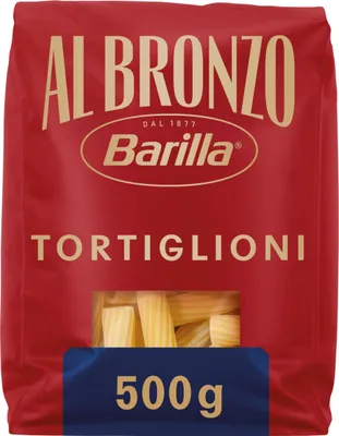 Produktbild von Barilla Pasta Al Bronzo Tortiglioni 10x500g I aus Bronze-Formen, Saucenhaftung auf die italienische Art, 100 Prozent hochwertiger Hartweizen