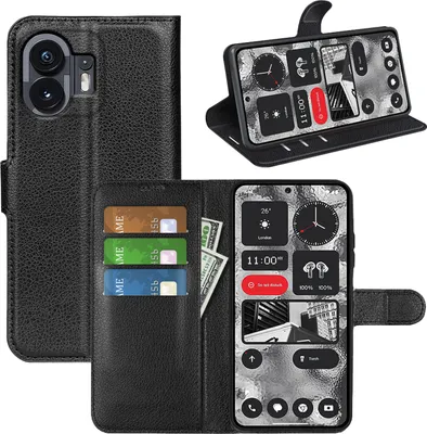 Immagine prodotto di Per Nulla Phone 2 Smart Mobile Phone Case Custodia nera Custodia in pelle artificiale Cover Case Book