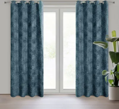 Produktbild von Vorhang ALETA dunkelblau marine135x250 cm Ösen Ösenvorhang
