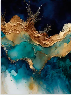 Produktbild von ARTland Wandbild Alu für Innen & Outdoor Marmor Meer Größe: 90x120 cm
