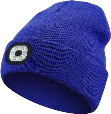 Image de Chapeau avec lumière LED bleue