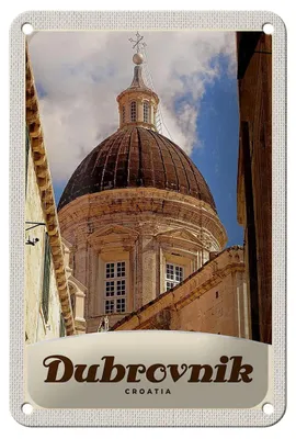 Produktbild von Blechschild Reise 12x18cm Dubrovnik Kroatien Domkuppel Dekoration