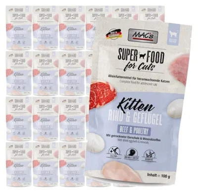 Zdjęcie produktu dla MAC's Kitten Mokra Karma Dla Kociąt Wołowina Drób 24x100g