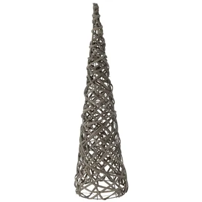 Produktbild von Pyramide, 15 warmweiße LEDs, Rattan