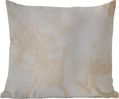 Produktbild von MuchoWow® Outdoor Kissen - Marmor - Weiß - Gold - Luxus - 40x40 cm - Wetterfest - Lounge Kissen - Kopfkissen - Interieur - Polster mit Bild