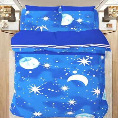 Immagine prodotto di Omgoods - Set di lenzuola in cotone e poliestere - Doppia, 240x195 cm, 4 pezzi