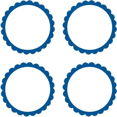 Produktbild von Amscan 157750-105, Blau, Rund, 5 Blätter, 5,1 cm, 5,1 cm, 4 Stück(e)