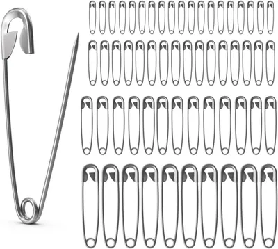 Imagen del producto de Alfileres de seguridad. Juego de alfileres de seguridad con agujas de diferentes tamaños, pequeños y grandes, para coser y confeccionar. Juego de 50 unidades