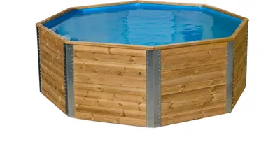 Produktbild von Aufstellpool Holzpool-Set Weka 593 achteckig 310x310x116 cm inkl. Kartuschenfilteranlage & Übersteigleiter