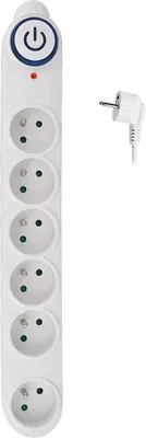 Obrázek produktu pro Solight PO62, 150 J, 6 AC zásuvky / AC zásuvek, Typ E, 230 V, 10 A, 4500 A