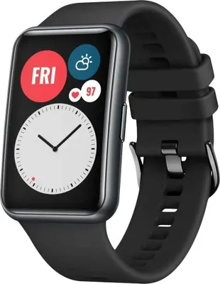 Produktbild von Armband Fixed Silicone Strap für Huawei Watch Fit, Schwarz