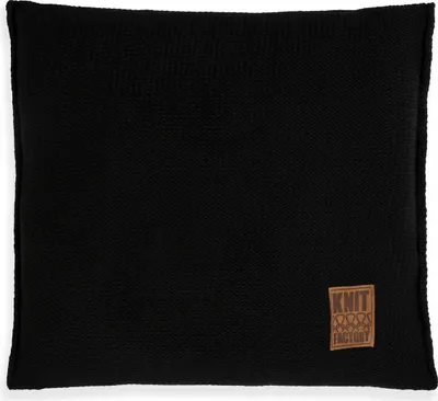 Produktbild von Knit Factory Uni Kissen - Schwarz - 50x50 cm