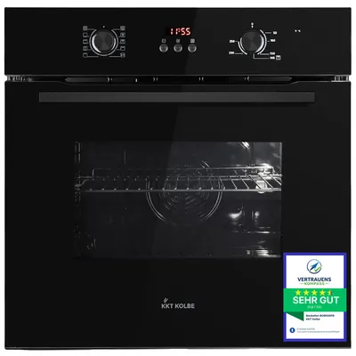 Produktbild von KKT KOLBE Einbaubackofen 60 cm | Full-Black-Design | autark | 70L | 3kW | Umluft | Heißluft | Automatik-Timer | Wärmeschutzverglasung | Kindersicherung | Drehwahlregler | BO8005FB