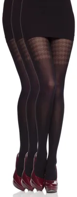 Produktbild von Damen Gemusterte Strumpfhose (Schwarz-G5612(40 DEN) ,S) .