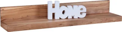 Produktbild von WOHNLING Wandregal MUMBAI Massiv-Holz Akazie Holzregal 110 cm Landhaus-Stil Hänge-Regal Echt-Holz Wand-Board Natur-Produkt