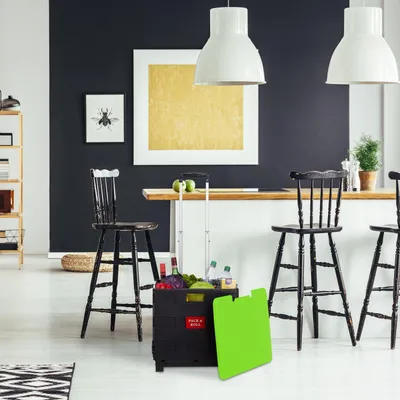 Obrázok produktu pre Skladací nákupný vozík s kolieskami, nosnosť 35 kg
