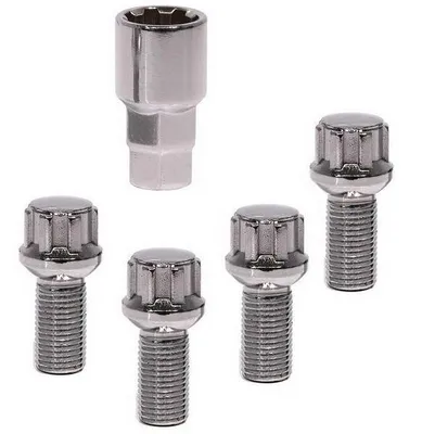 Produktbild von MCGARD LoKNoX Felgenschlösser Satz chrom 60° M12 SW17 SW19 26.4mm Länge für BMW 3 Touring (E91) 3 Limousine (E90) 3 Limousine (E46) 1 Schrägheck (E87)