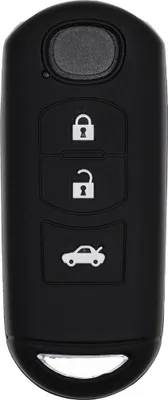 Produktbild von Auto Schlüssel Silikon Schutz Hülle Schwarz kompatibel mit Mazda 2 3 6 CX-3 CX-5 MX-5 3 Tasten 3 Tasten KEYLESS SMARTKEY