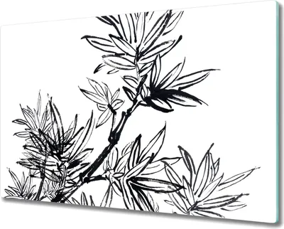 Produktbild von Glas-Herdabdeckplatte Glaskeramikkochfeld-Abdeckung Spritzschutz - 80x52 cm - Winter Wald Vintage