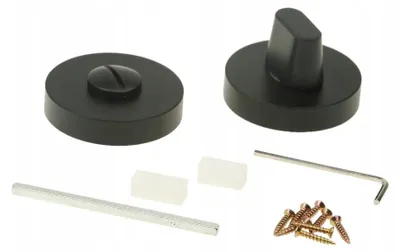 Produktbild von Veramet Rosette Schwarz Matt Rund WC Türgriff Set