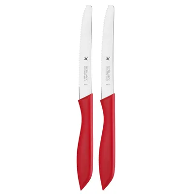 Produktbild von WMF Classic Line Brotzeitmesser Set 6-teilig, 23 cm, Vespermesser mit Doppelwellenschliff, Spezialklingenstahl, Kunststoffgriff