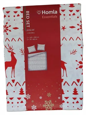 Produktbild von Homla Weihnachtliche Mikrofaser Bettwäsche 160x200 cm
