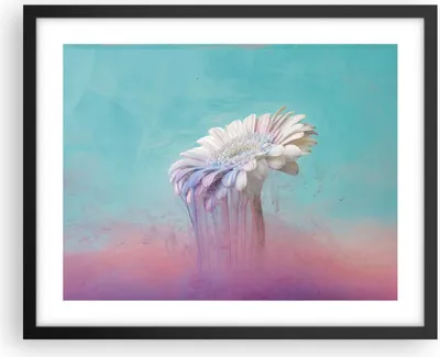 Produktbild von Gerahmtes Poster - Schwarzer Rahmen - Modern Grafik Blume - 50x40 cm - Wand Bild - Wanddeko - Wandbilder - Kunstposter - Wandposter - Bilderrahmen - Bilder - Kunstdruck - P2BAA50x40-4534