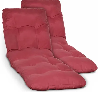 Produktbild von Beautissu 2X Auflage Sonnenliege Deckchair Flair RL, 190x60x8 cm, Rot