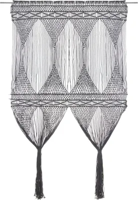 Produktbild von Makramee Vorhang Anthrazit 140x240 cm Baumwolle