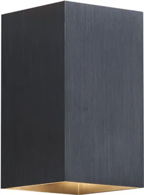 Produktbild von QAZQA - Moderne Wandleuchte in Gunmetal-Optik, quadratisch, 2-flammig GU10 50mm - Sandy I Wohnzimmer I Schlafzimmer - Aluminium Quadratisch - LED geeignet GU10