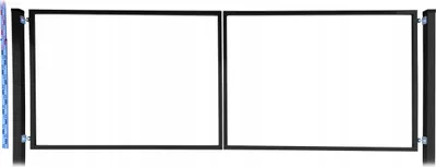 Obrázok produktu pre Brána RAMA pre stĺpiky a panely 140 cm Čierna RAL9005 + STĽPIKY | stĺpiky